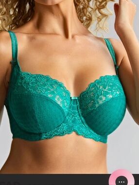 (32FF) Panache Envy Teal Lace Underwire Bra Full Cup Mermaidcore Pretty Fairy
